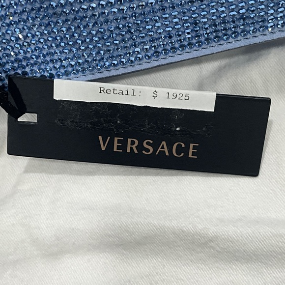 Versace DONNA Glittering Blue Crossbody Bag/Clutch/Wristlet - Picture 9 of 9